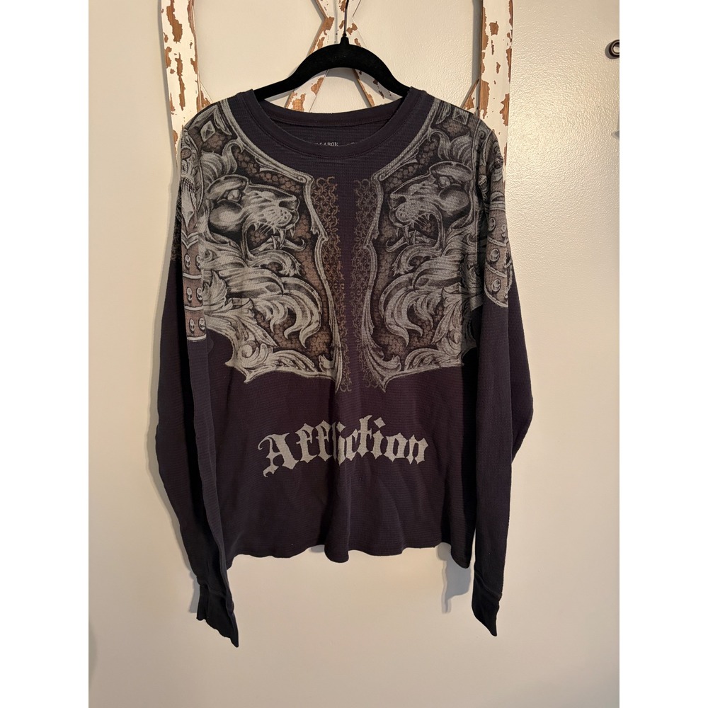 Affliction Legion Reborn Thermal Lion Graphic Size XL Y2K
